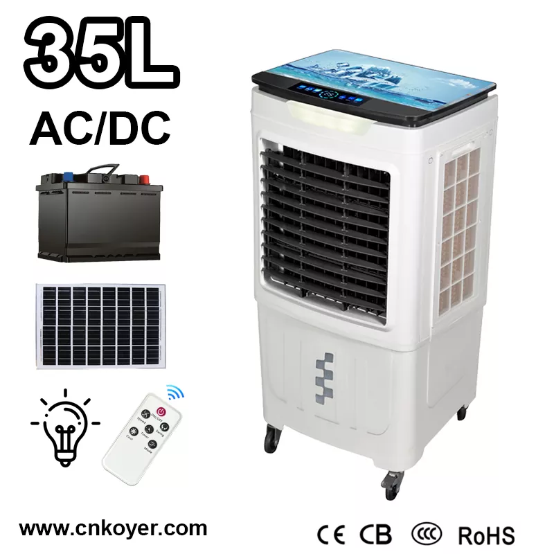 Prenosný solárny ventilátor chladiča vzduchu