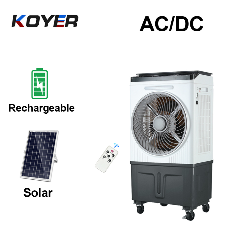 Solárny dobíjateľný ventilátor chladiča vzduchu